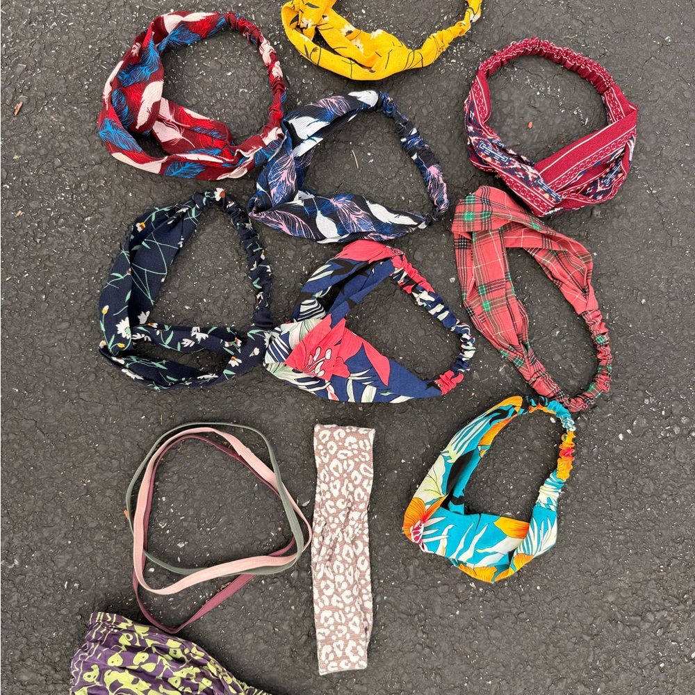 Assorted Patterned Fabric Headbands - Multicolor